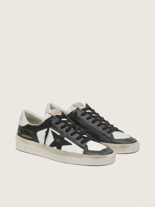Golden Goose Stardan de couro branco e preto