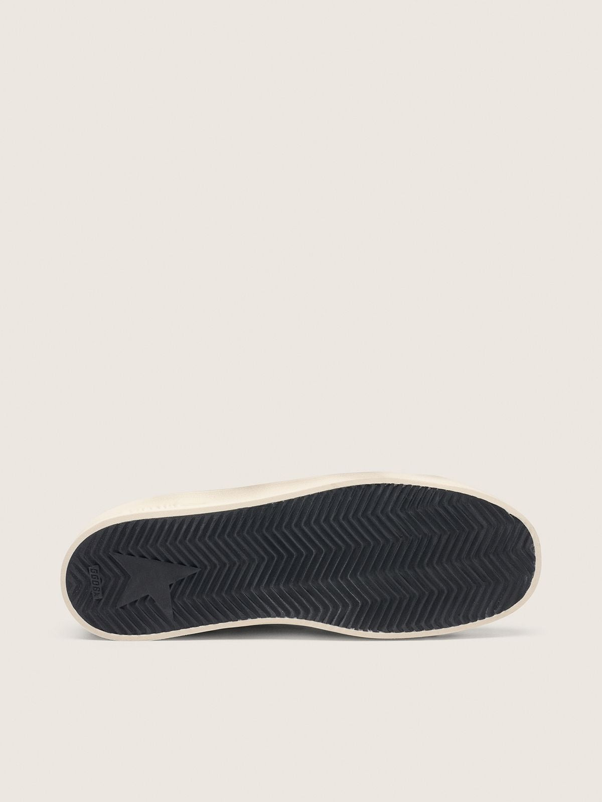Golden Goose Stardan de suede bege e estrela azul