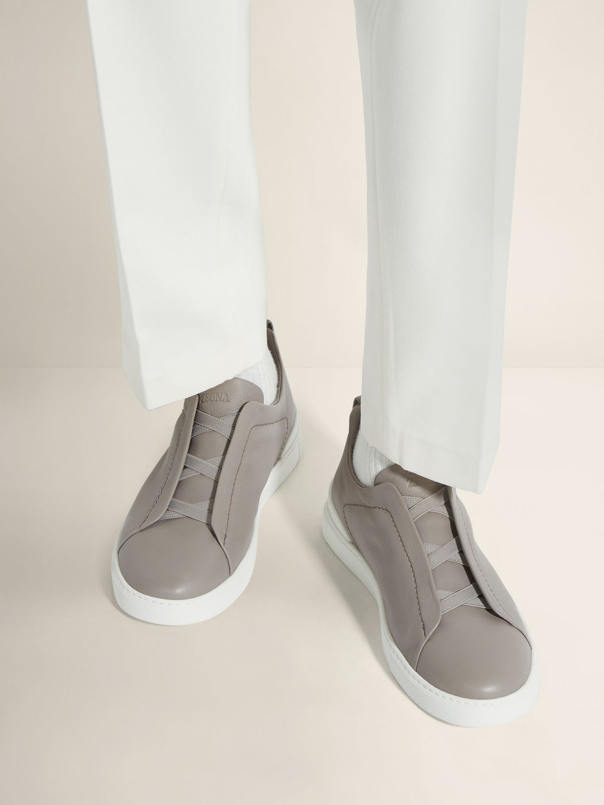 Zegna Triple Stitch SECONDSKIN cinza-claro