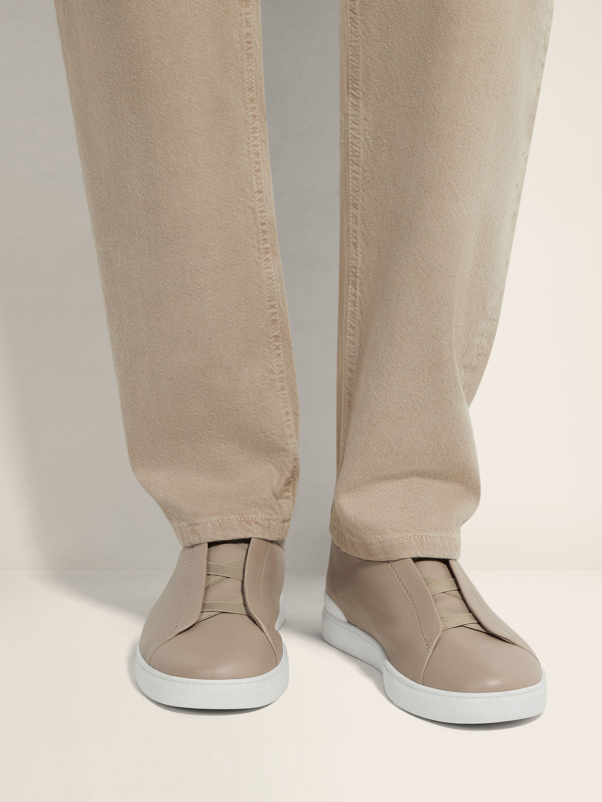 Zegna Triple Stitch SECONDSKIN Taupe Claro